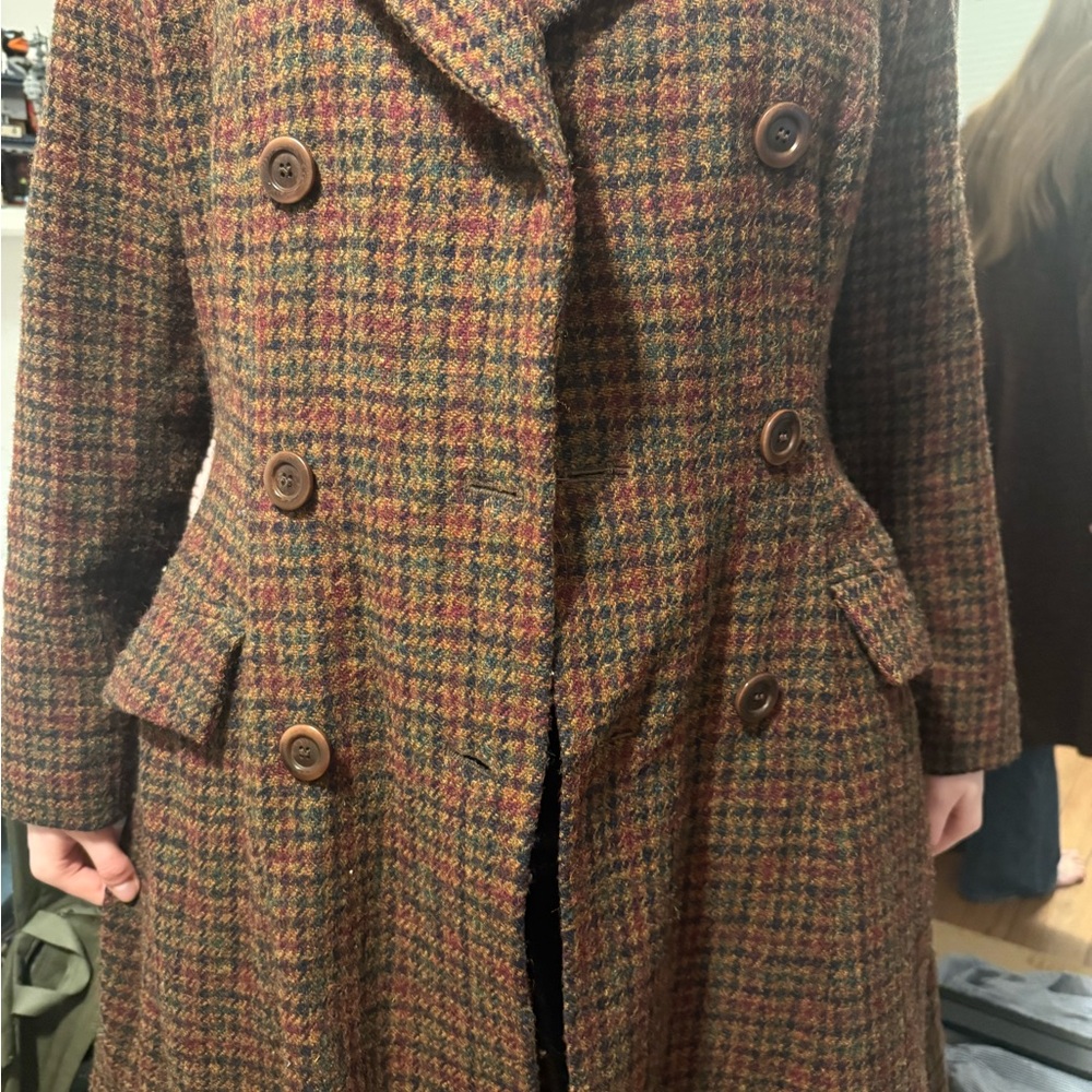 Lena Hoschek Lawrence Double-Breasted Harris Tweed Coat - Size L - Picture 15 of 15